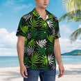 thumbnail image 5 of Bixox Men's Hawaiian Shirts Men's Tropical Leaves1 Print Short-Sleeve Shirt-Small, 5 of 8