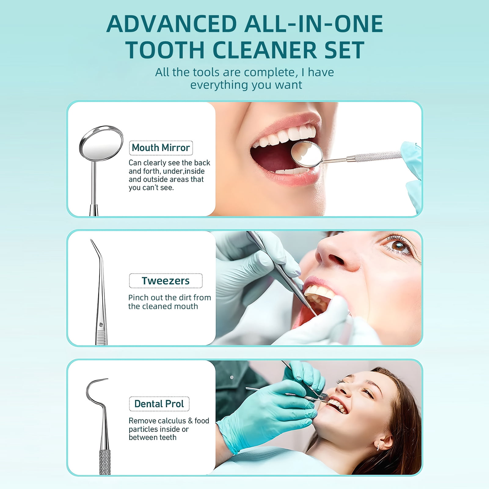 GZCW Ultrasonic Teeth Plaque Remover Portable Electric Dental Scaler USB Rechargeable Dental Calculus Removal Device Tartar Eliminator Teeth Cleaning Tools