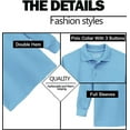 thumbnail image 2 of Boy's Uniform Long Sleeve Polo Shirts, 2 of 3