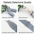 thumbnail image 6 of Bum Bags for Women Checkered Crossbody Bag with Removable Wallets Large Nylon Belt Purse Fanny Packs with Extra Strap, 6 of 7