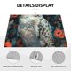 thumbnail image 3 of Fotbe Moon Flower White Owl Alfombrilla de Secado para Cocina con Estampado, 18x24 Pulgadas, 3 of 7