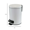 thumbnail image 4 of ELLE Paris Speckled Design 3 Liter Iron Step Pedal Bathroom Garbage Can with Lid in White, 4 of 7