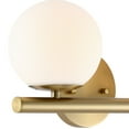 thumbnail image 5 of Designers Fountain Crown Heights 16 inch 2-Light Brushed Gold Bathroom Vanity Light Fixture with White Art Glass Shades, D252C-2B-BG, 5 of 6