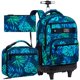 thumbnail image 1 of Mochila rodante FTJCF para hombre de 21 pulgadas con ruedas enrollables, color verde, 1 of 8