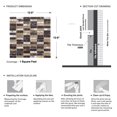 thumbnail image 6 of Sample - Modket Brown Crackle Glass Mother of Pearl Shell Natural Stone Mosaic Tile Backsplash, 6 of 6