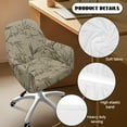 thumbnail image 5 of Xixirimido Plum Blossom Pattern Swivel Accent Dining Chair Cover Stretch Mid Back Accent Office Desk Chair Slipcover Soft Arm Chair Protector for Home Office, 5 of 7