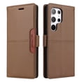 thumbnail image 4 of For Samsung Galaxy S25 Ultra Flip Wallet Case,[RFID Blocking]PU Leather Magnetic Folio Cover,With Card Slots,Flip Folding Kickstand,Shockproof TPU Anti-fall Rugged Phone Case Cover,Brown, 4 of 9