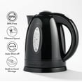 thumbnail image 2 of OVENTE Electric Kettle, 1.7L Fast Boiling Water Heater for Coffee or Tea, BPA Free with Water Level Gauge, Auto Shut-Off, Boil-Dry Protection, Indicator Light and Removable Filter, Black KP72B, 2 of 9