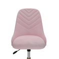 thumbnail image 6 of VECELO Office Swivel Chair, Upholstered Desk Chair with Adjustable Height, Rolling Task Computer Chair Makeup Vanity Chair, Pink, 6 of 7