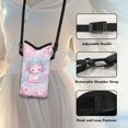 thumbnail image 5 of ZIATUBLES Small Crossbody Case Bag for Women Men Carrying Strap Phone Pouch Protective Cell Phone Sleeve with Hook and Loop Fastener, 4 X 8 Inch, Axolotl Cherry Flower, 5 of 7