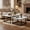 White, variant on Square Nesting Coffee Table Set of 2 - 23.6" & 19.7" Center Table with Raised Edge for Living Room, Bedroom, Office