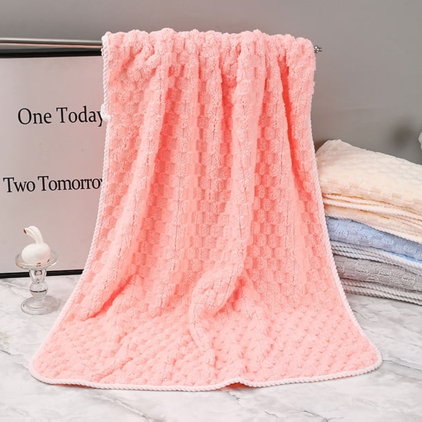 Fiudx Toalla de Baño de Terciopelo, Diseño Suave y Absorbente, Tejido Grueso, Secado Rápido, Artículo Esencial para El Hogar, Regalo para Parejas, 4 Opciones de Color, Fácil de Limpiar, Tamaño 140 X