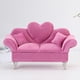 thumbnail image 2 of Lindo joyero con espejo, elegante, portátil, color rosa, con forma de chaise, organizador de pendientes, para armario, dormitorio, tocador, 2 of 9