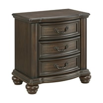Rosalinda 2-Drawer Nightstand with USB in Mahogany