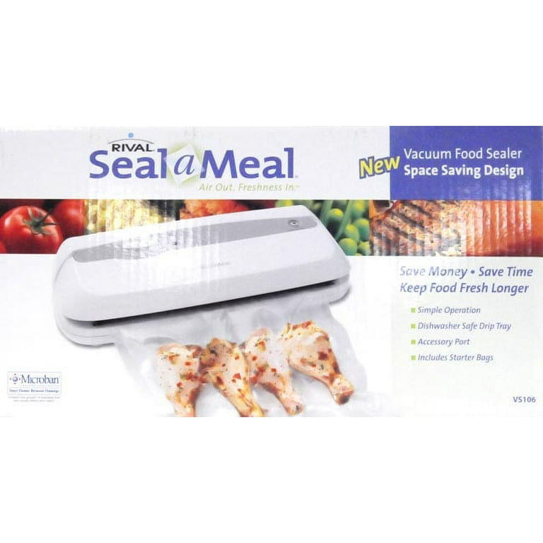Rival Seal-A-Meal: Vacuum Food Sealer VS106 - 1 New 1 Opened Box Of Bags 3  Loose