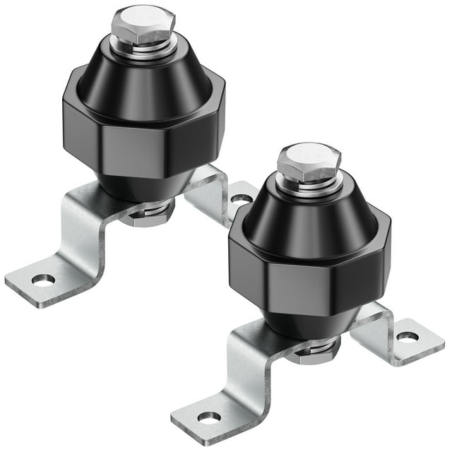 2 Pzas Aislantes Separadores de Poliéster 50x50mm con Tornillos M10, Material UL Aislante de Barra con Soporte de Montaje de Acero Inoxidable, Negro