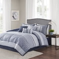 thumbnail image 4 of Madison Park Bennett 7-Piece Polyester Jacquard Comforter Set in Navy, 4 of 14