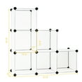 thumbnail image 3 of Gymax Organisateur de Rangement 6 Cubes Unités en Plastique avec Cadre en Acier, 3 of 10