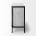 thumbnail image 3 of Maklaine Wood & Iron 3 Door Cabinet in White, 3 of 6