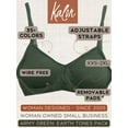 thumbnail image 4 of Kalon 4 Pack Women's Demi Wireless Padded Bralette Hook and Eye Bra Back, 4 of 9
