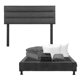 thumbnail image 1 of Box Base Cama Individual+Cabecera Logan Gris+Almohada Royal Twin+Protector Lux+Sabanas Royal+Edredon Homy, 1 of 8