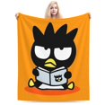 thumbnail image 1 of Manta de dibujos animados Badtz-Maru, manta de vellón ultra suave y acogedora de lujo para sofá cama, mantas de franela cálidas para todas las estaciones, ropa de cama para niños, adolescentes y, 1 of 7