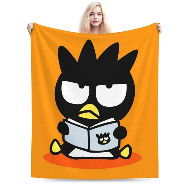 Manta de dibujos animados Badtz-Maru, manta de vellón ultra suave y acogedora de lujo para sofá cama, mantas de franela cálidas para todas las estaciones, ropa de cama para niños, adolescentes y