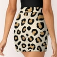 thumbnail image 5 of Beige Background Leopard Print Spots Women's Shorts Non-Slip Single Pocket A-line Trouser Skirt Summer Shorts Casual Shorts for Women, 5 of 7