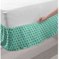 thumbnail image 2 of Abstract Bed Skirt, Contemporary Illustration of Triangular Formations, Elastic Bedskirt Dust Ruffle Wrap Around for Bedding Decor, 4 Sizes, Sea Blue Apple Green, by Ambesonne, 2 of 2