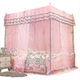 thumbnail image 1 of Luxury Princess Three Sides Openings Bed Post Curtain Canopy Net Mosquito Net (l), 1 of 1