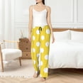 thumbnail image 4 of Balery Yellow And White Polka Dot Pantalones de pijama para mujer, pijamas ultraligeros, pantalones de estar por casa-Large, 4 of 6
