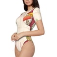 thumbnail image 3 of Picia Frog Sitting On Mushroom Womens One Piece Swimsuits Modest Tummy Control Bathing Suits Lace Up Slimming Swim Suit-XX-Large, 3 of 9