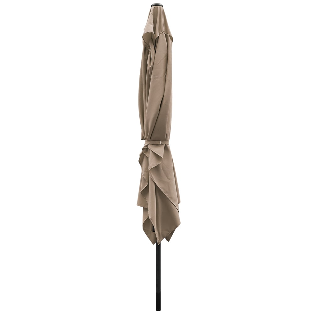 Abble 10 X 6.5 Feet Rectangular Market Umbrella - Tan