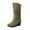 Army Green, variant on Women Boots ,Women Shoes Solid Color Suede Upper Zip Wedge Heels Warm Winter Wear-Resistant Cowboy Boots