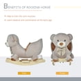 thumbnail image 4 of Caballito Mecedor de Peluche para Niños Qaba con Sonido Gris, 4 of 9