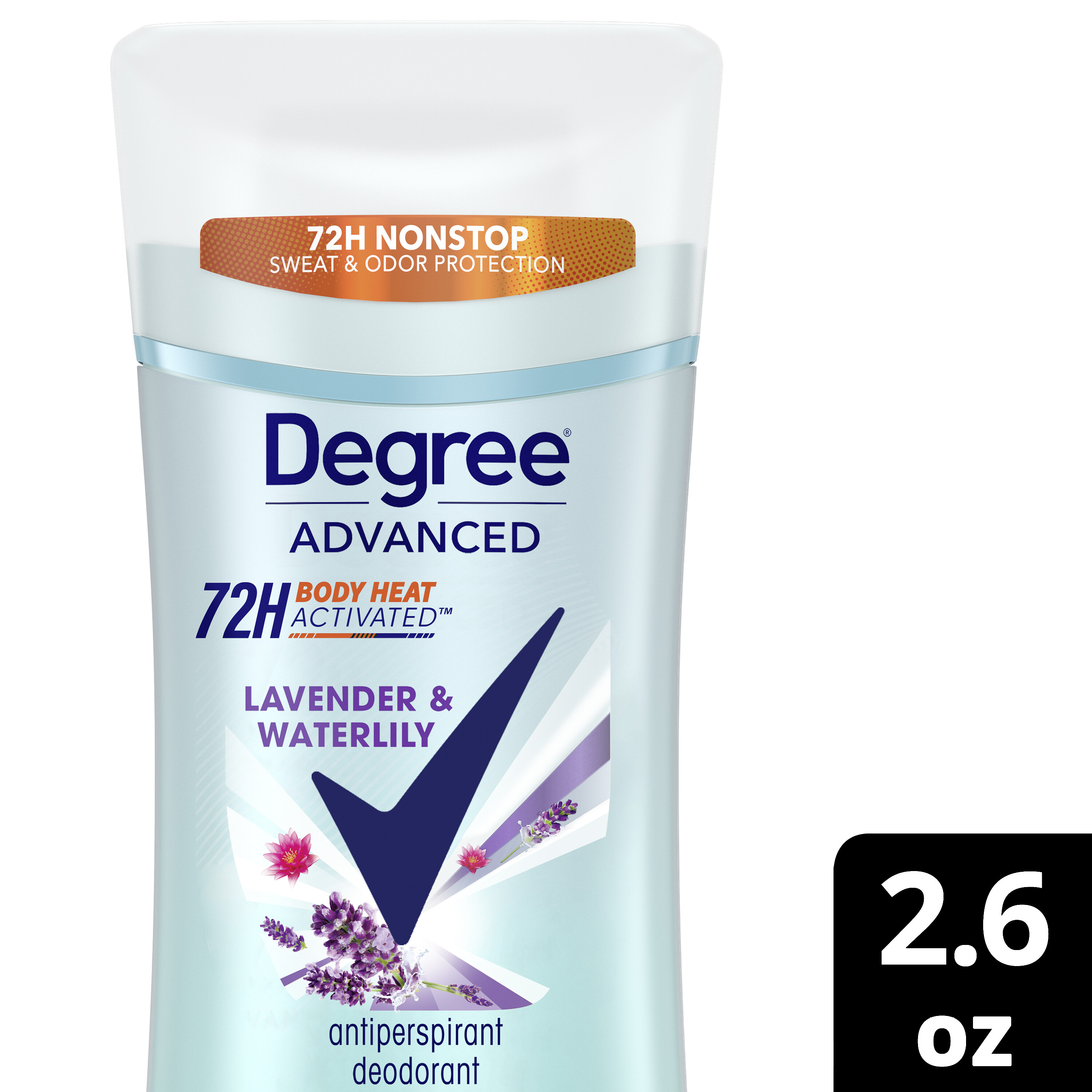 Degree Advanced Women's Antiperspirant Deodorant Stick Lavender & Waterlily, 2.6 oz - image 3 of 11