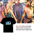 thumbnail image 2 of Camiseta LED Flash activado por voz para hombre y mujer Party Rock Disco Night Club, 2 of 7