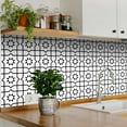 thumbnail image 2 of Black and White Tile Stickers by Mi Alma Peel and Stick Tile Stickers 24 PC Set backsplash Tile Decals Bathroom & Kitchen Vinyl Wall Decals Just Peel Stick Home Decor (Star Black and White, 6x6 Inch), 2 of 10