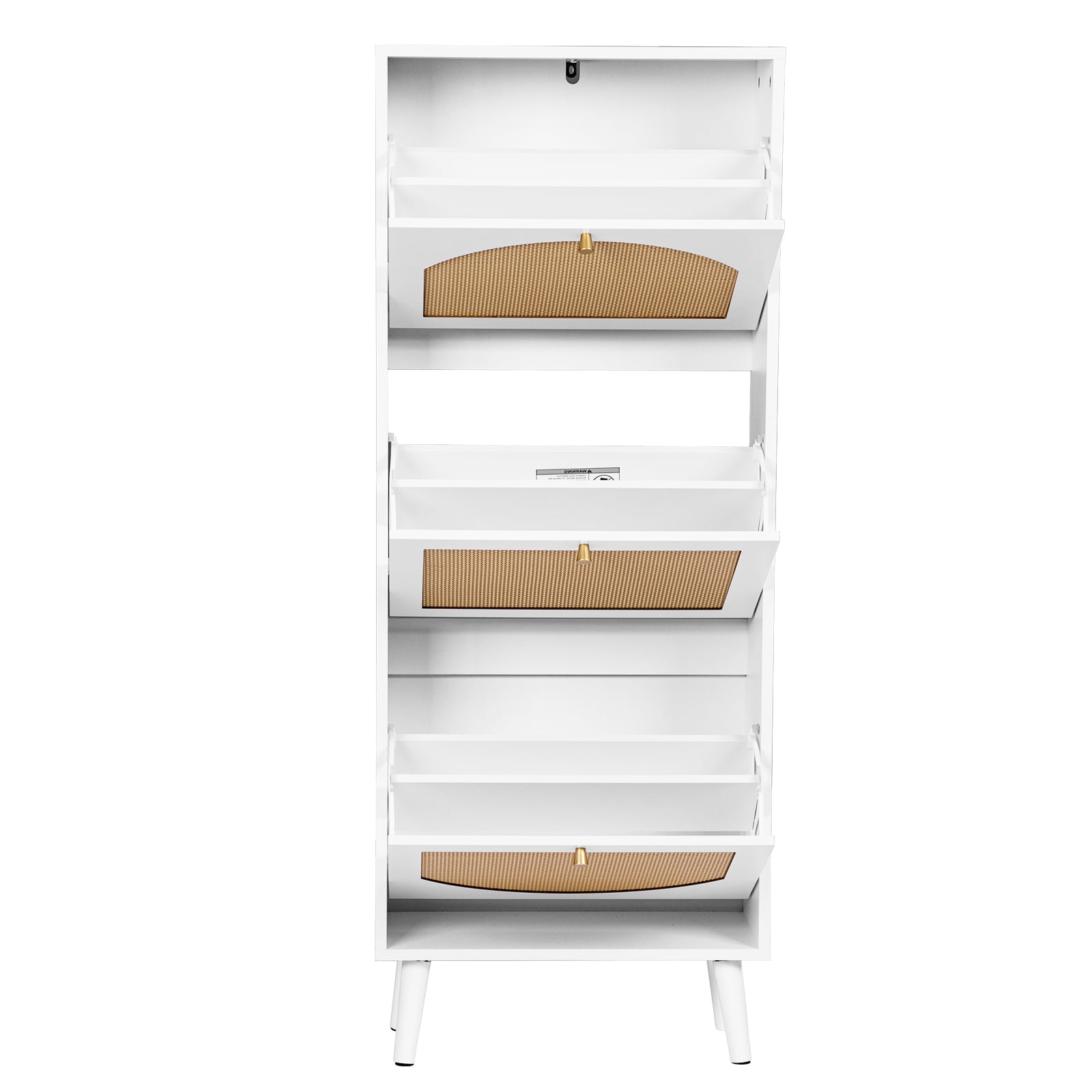 3-Tier Shoe Cabinet, 54*24*135cm, White