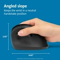 thumbnail image 3 of Kensington Pro Fit Ergo Vertical Wireless Mouse-Black, 3 of 5