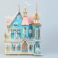 thumbnail image 4 of Kids Wooden Puzzle Kit 3D Villa Wooden Building Kit Wood Model Kit Puzzle Toy, 4 of 8