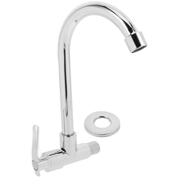 Raindrops 1 Set of Silver Copper Kitchen Wall Faucet for Household Users Modern Style