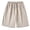 Khaki, variant on Women’s Quick Dry Casual Athletic Shorts, Elastic Waist with Pockets, Summer Straight Leg Bermuda Shorts Khaki XXXL