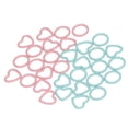 thumbnail image 4 of 32pcs Knitting Stitch Markers Round Heart Shape Metal Crochet Marker Rings for DIY Handcrafted Craft Pink Blue, 4 of 8