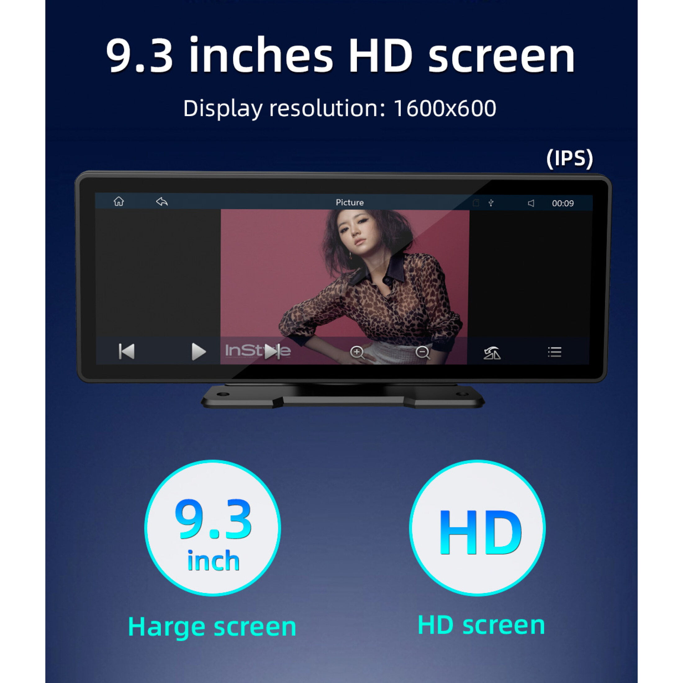 Acheter Hippcron 9.3 Portable CarPlay Android Auto autoradio
