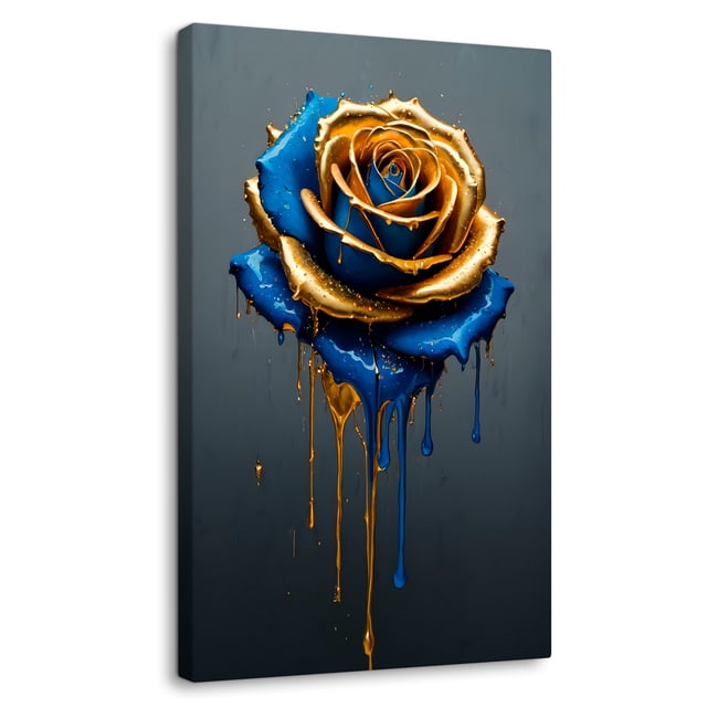 Cuadro Decorativo Canvas Rosa Azul Celestial 60x90