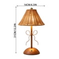 thumbnail image 3 of Vintage Rattan LED Table Lamp, Rechargeable Touch Dimmable Bedside Light with Woven Shade, Cordless Accent Lamp for Bedroom, Living Room, Patio, Nightstand, C, 3 of 7