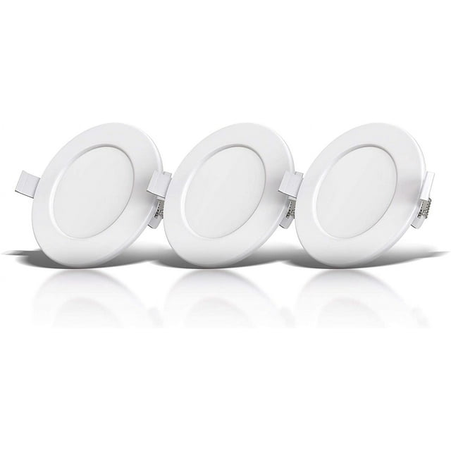 Un conjunto de 3 focos especiales para baño, regulables, resistentes al agua y a salpicaduras, módulo LED ultrafino de 6 W, downlight LED blanco cálido, orificio redondo ultrafino oso de fresa Electrónica