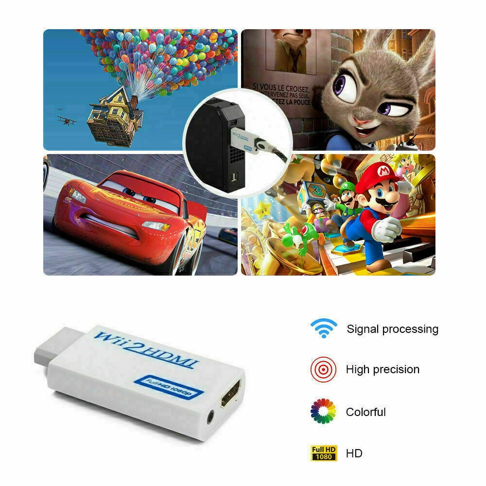 Wii To Hdmi Converter Adaptador Wii Conector de audio de video de