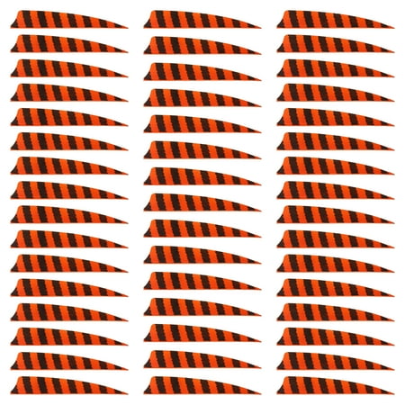 Uxcell Arrow Vanes Arrow Fletching 4 Shield Shape Turkey Feathers for Hunting DIY Shooting(Orange Pack of 50)